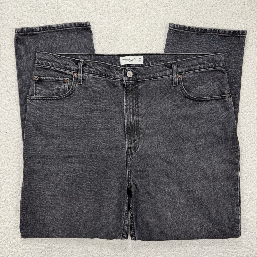 Abercrombie 90s Straight Jeans Womens 34 (39x31) Curve Love Y2K Mom Streetwear